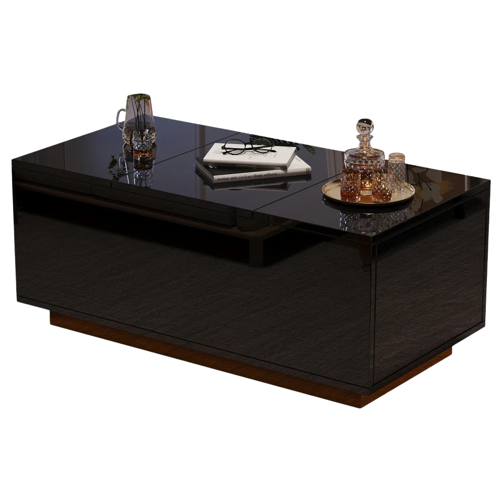 Table Basse Relevable avec LED et Plateau Ajustable - Kavon
