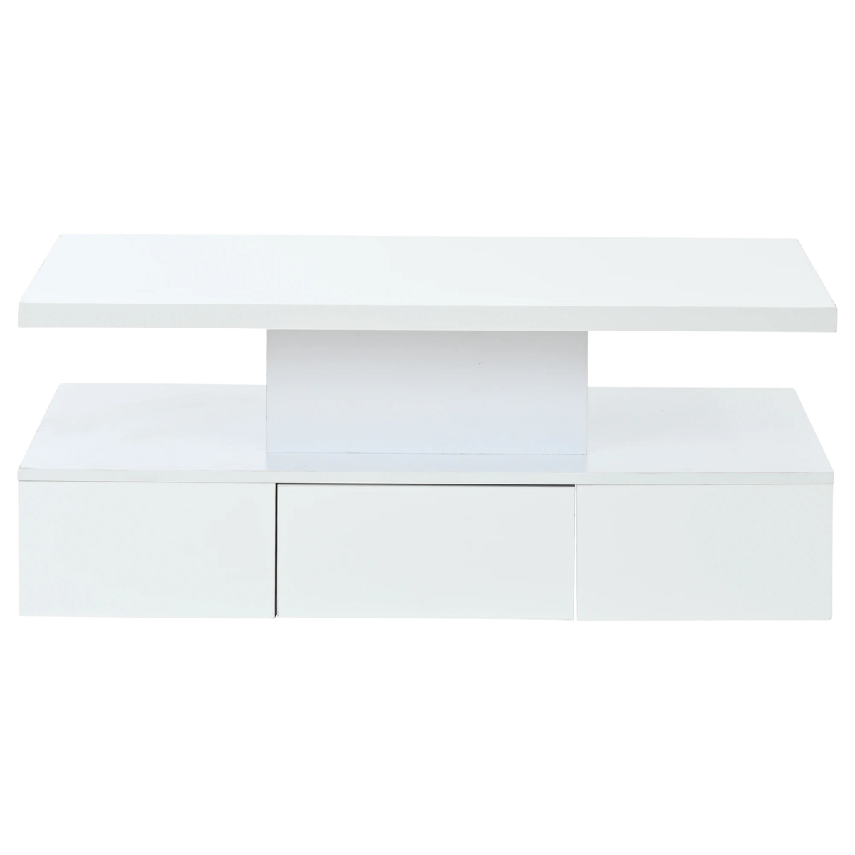 Table Basse à Double Plateau avec LED - Moderne Vifell