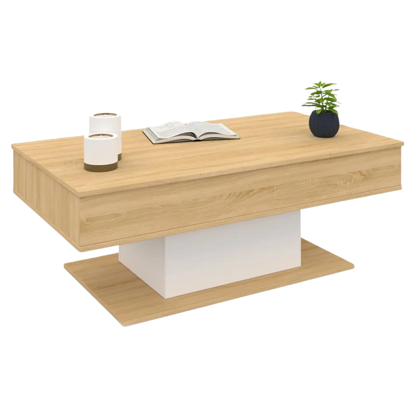 Table Basse Relevable en Bois Rectangulaire Élève