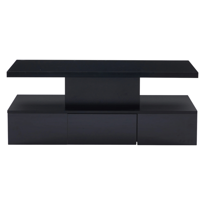 Table Basse à Double Plateau avec LED - Moderne Vifell