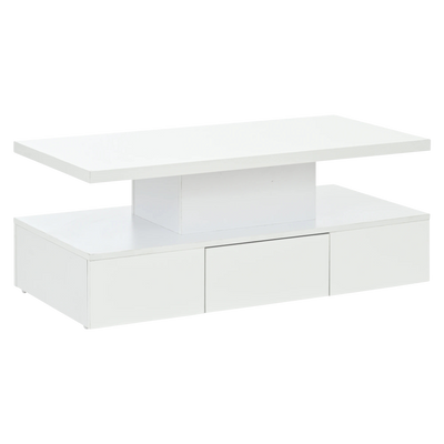 Table Basse à Double Plateau avec LED - Moderne Vifell