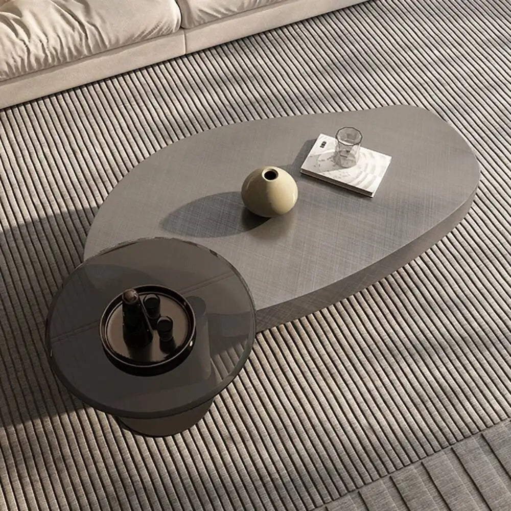 Table Basse Gigogne Ronde en Bois - Design Luxe Organique Sonder