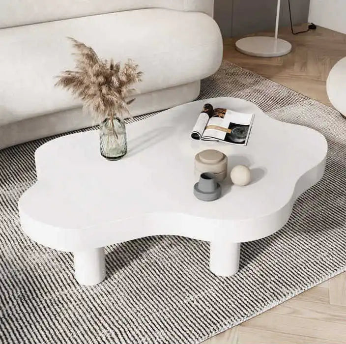Table Basse en Bois Massif Forme Nuage - Style Scandinave Nubia