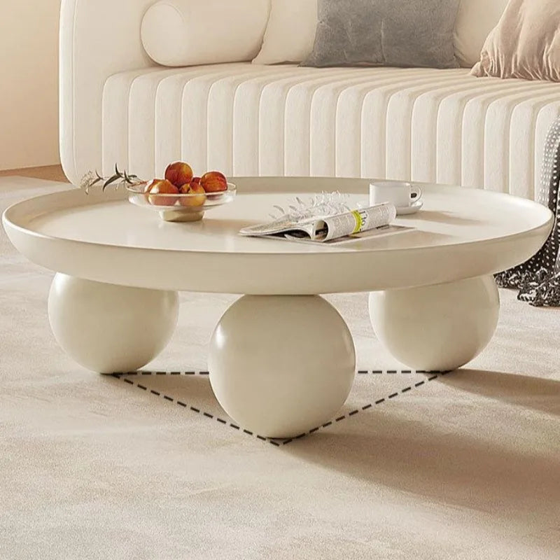 Table Basse Ronde en Métal - Design Minimaliste Moderne Runa