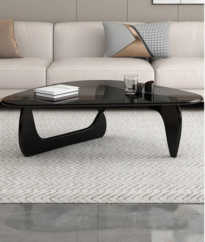 Table Basse en Verre et Bois Ovale - Design Scandinave Ovala