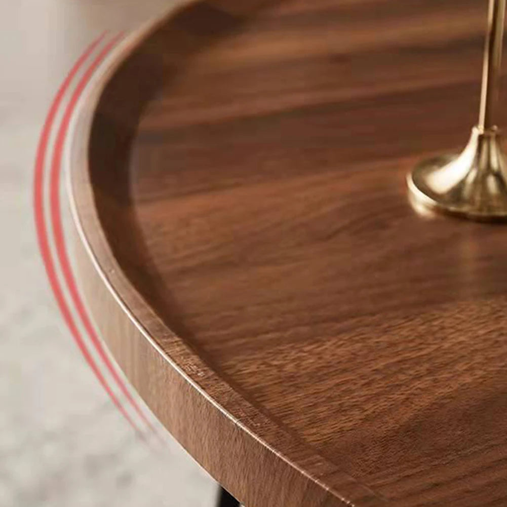 Table Basse Gigogne Ronde en Bois de Noyer - Ekvi