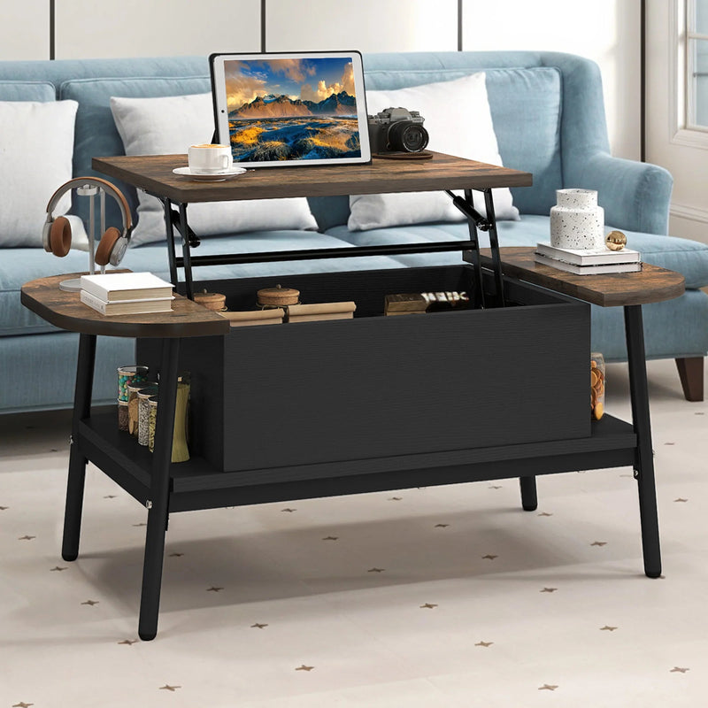 Table Basse Organique Relevable avec Rangement - Velin