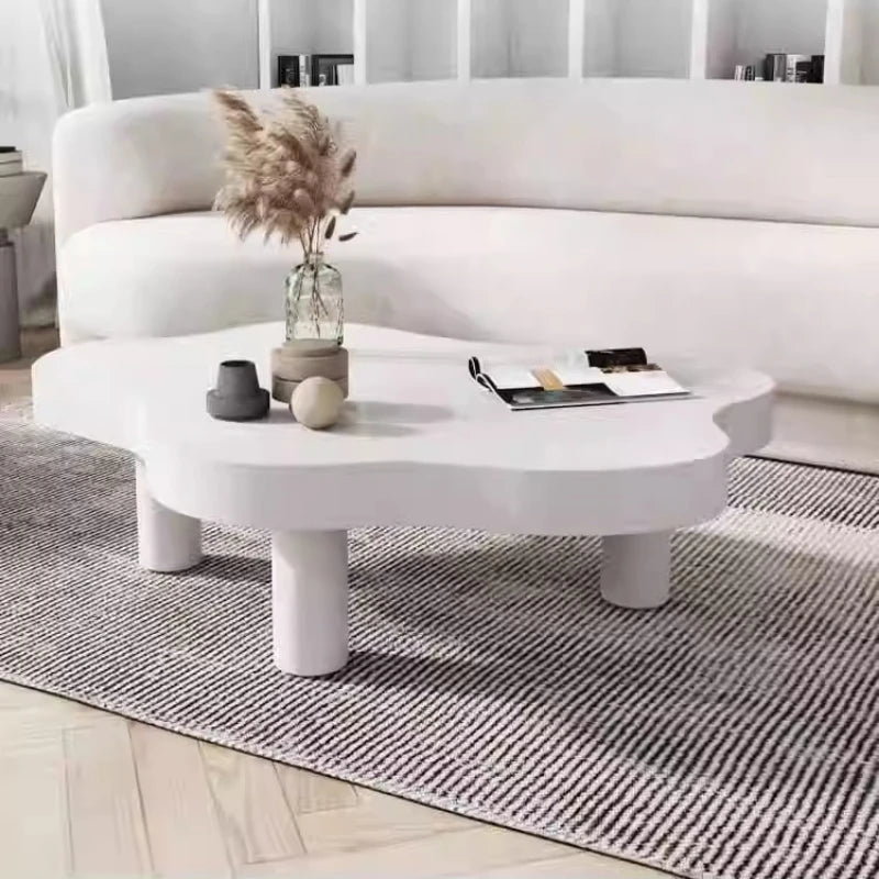 Table Basse en Bois Massif Forme Nuage - Style Scandinave Nubia