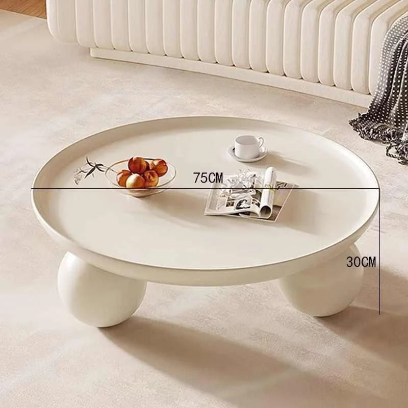 Table Basse Ronde en Métal - Design Minimaliste Moderne Runa