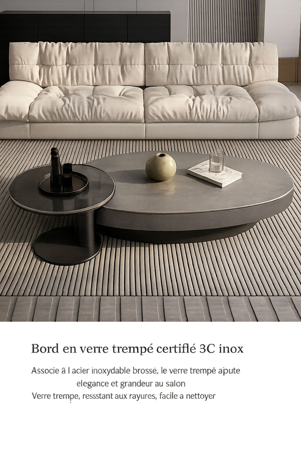 Table Basse Gigogne Ronde en Bois - Design Luxe Organique Sonder
