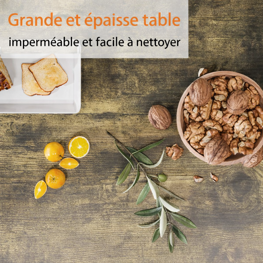 Table Basse Rectangulaire Bois et Métal avec Rangement - Design Vintage Torvi