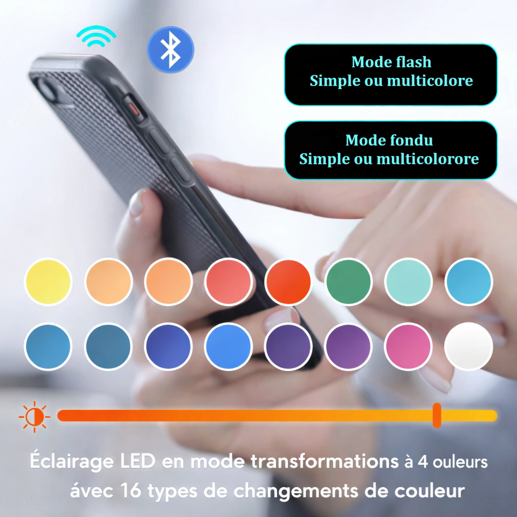 Table Basse à 2 Niveaux avec Tiroir et LED - Design Moderne Vaska