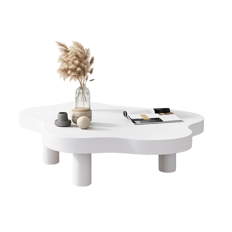 Table Basse en Bois Massif Forme Nuage - Style Scandinave Nubia