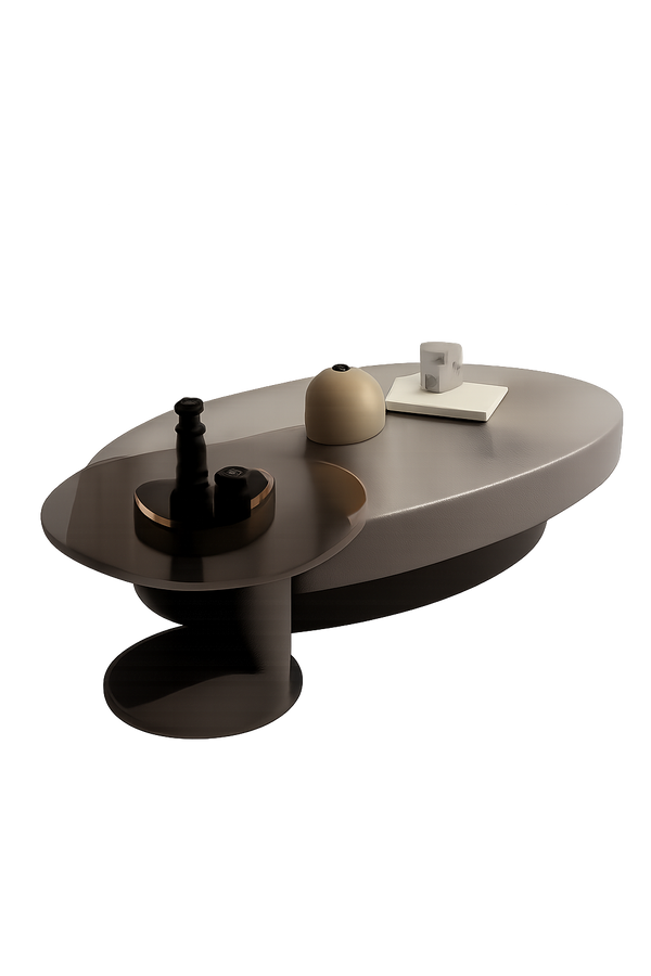 Table Basse Gigogne Ronde en Bois - Design Luxe Organique Sonder