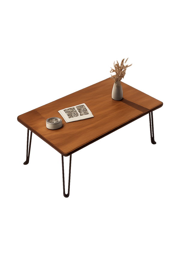 Table Basse Pliante Rectangulaire en Bois pour Petit Espace - Design Moderne Klipa