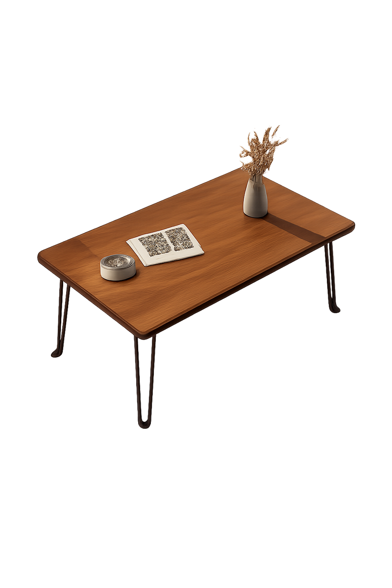 Table Basse Pliante Rectangulaire en Bois pour Petit Espace - Design Moderne Klipa