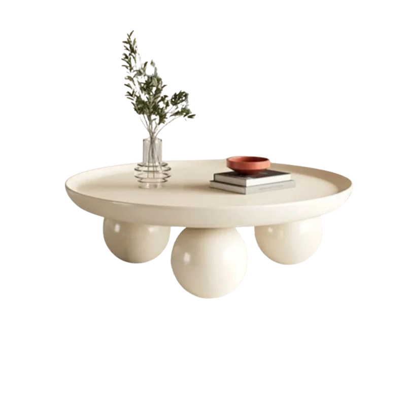 Table Basse Ronde en Métal - Design Minimaliste Moderne Runa