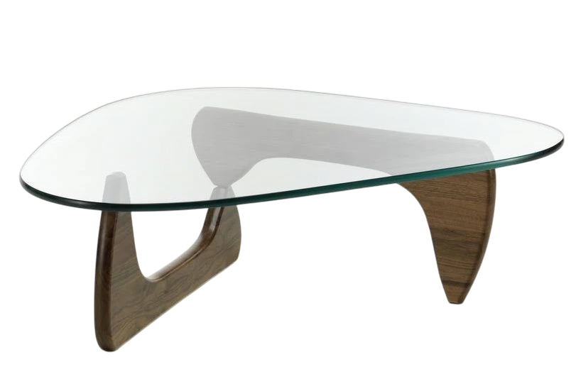 Table Basse en Verre et Bois Ovale - Design Scandinave Ovala