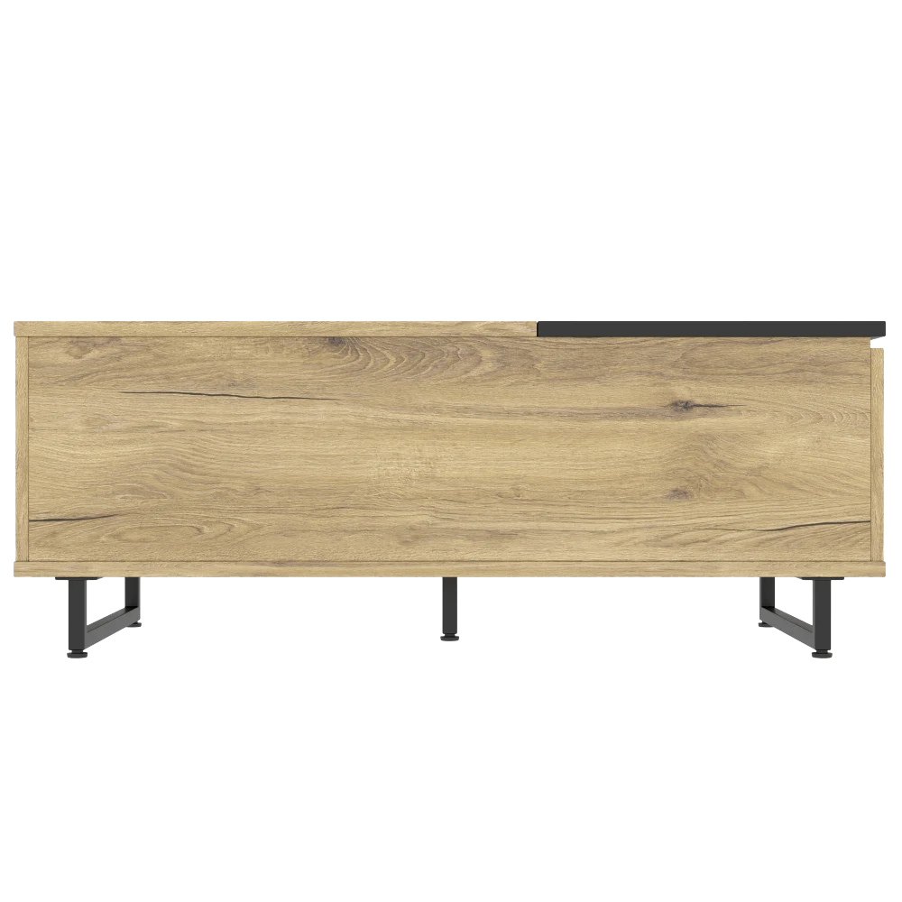 Table Basse Relevable Bois et Métal avec LED - Design Moderne Nexo