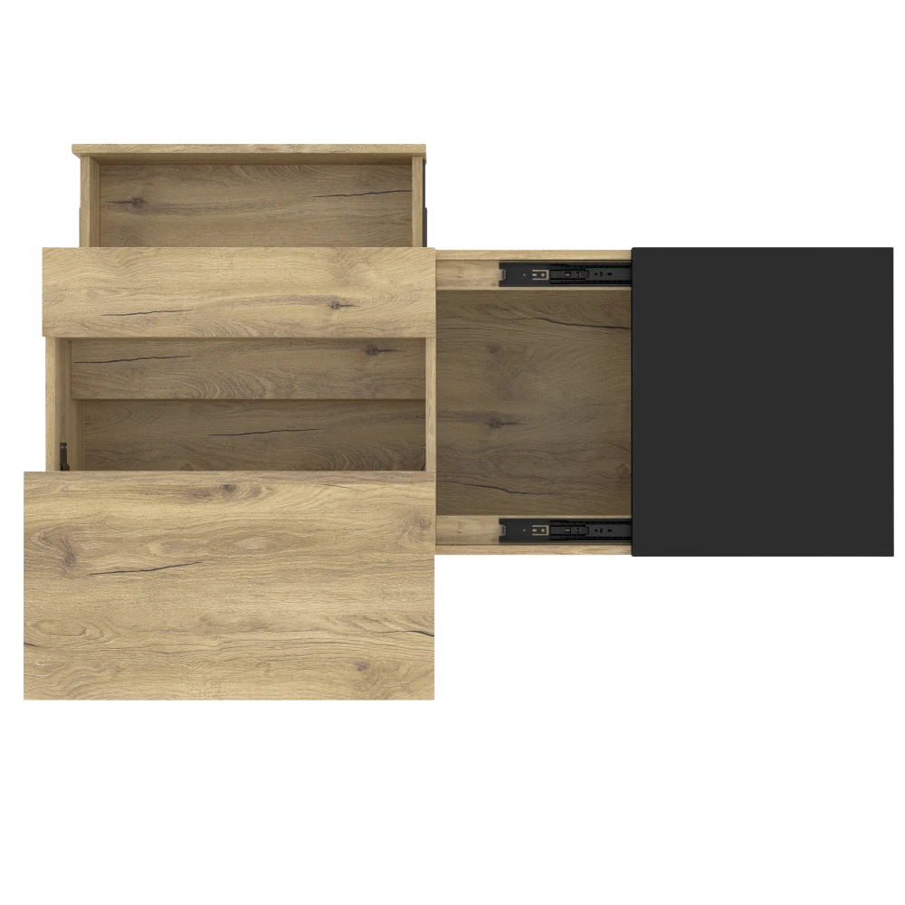 Table Basse Relevable Bois et Métal avec LED - Design Moderne Nexo