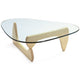 Verre Blanc & Bois clair / 83 x 57 x 40 cm